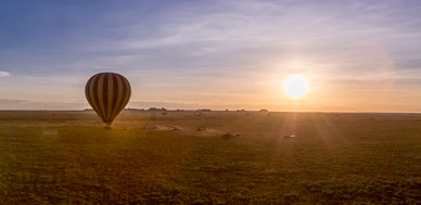 Hot Air Balloon over Serengeti