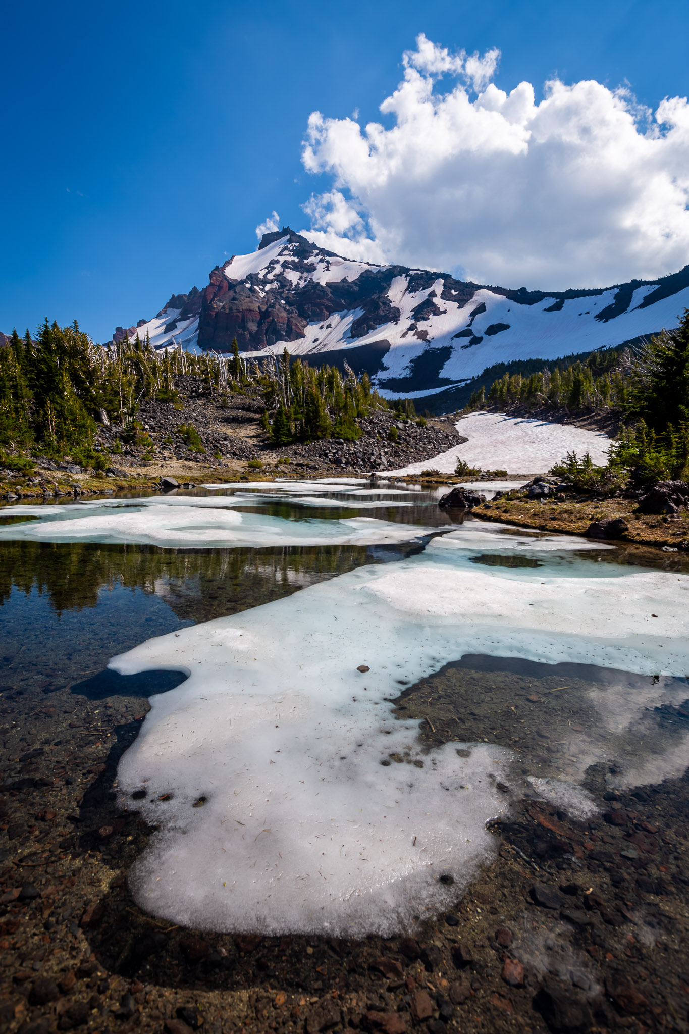 Upper tarn & Broken Top