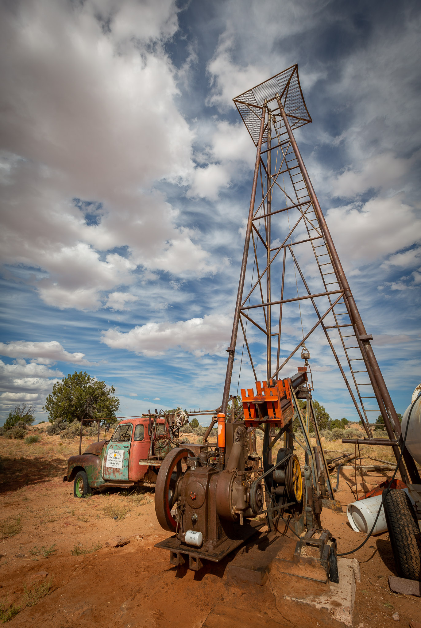Drilling rig at Poverty Flats