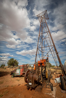 Drilling rig at Poverty Flats