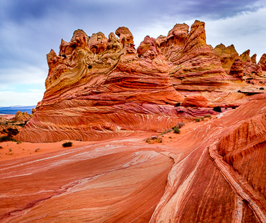 Colorful Rock, Looking north at Cottonwood Cove