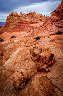 Colorful Rock, Looking north at Cottonwood Cove
