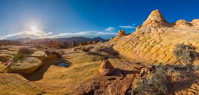 Half and Half Rock in Late Afternoon Light, Cottonwood Cove