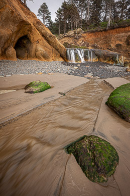 Hug Point Falls,  Oregon Coast