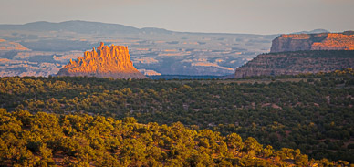 Sunset on Bagpipe Butte from North Point campsite