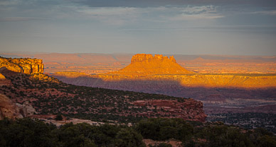 Sunset on Elaterite Butte from North Point campsite