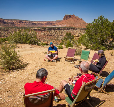Lunch stop near bottom of Flint Trail
