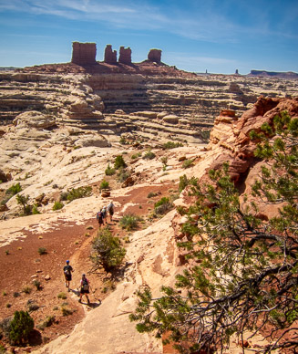 Climb down into The Maze, Chocolate Drops in background