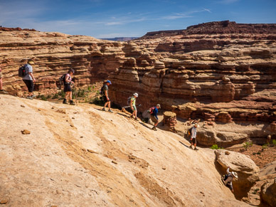 Climb down into The Maze