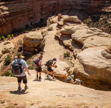 Climb down into The Maze