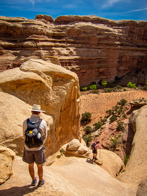 Climb down into The Maze