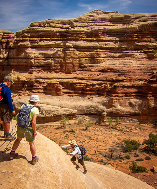 Climb down into The Maze