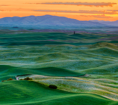 First light from Steptoe Butte, The Palouse
