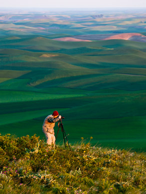 Terry on Steptoe Butte, The Palouse
