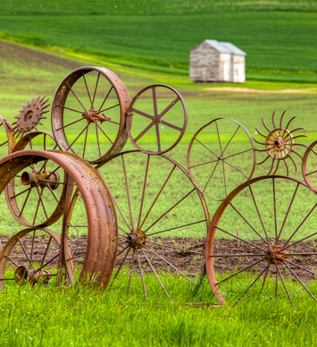 Fence at Dahmen Barn in Uniontown, The Palouse, Washington