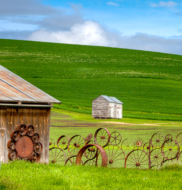 Fence at Dahmen Barn in Uniontown, The Palouse, Washington