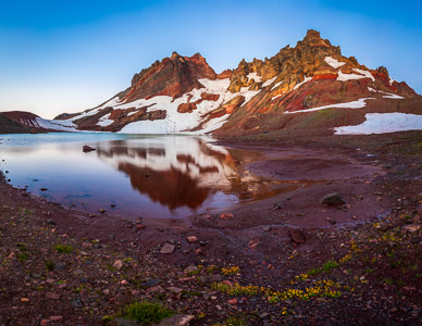 Early dawn at Broken's No Name Lake, Three Sisters Wilderness, Oregon
