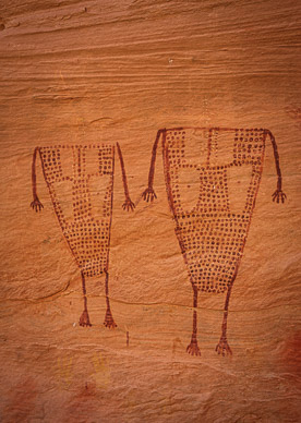 Pictographs at Green Mask Ruins, Shriek's Canyon