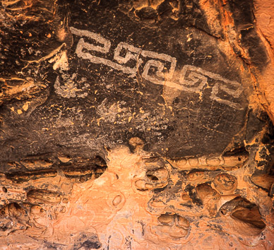 Pictographs  at Jailhouse Ruins, Bullet Canyon