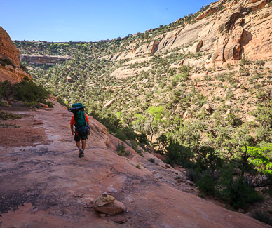 Hiking out of Bullet Canyon