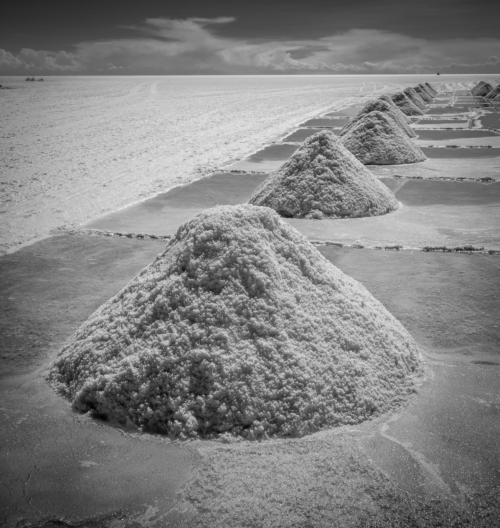 Salt "farming" in Colchani, Salar de Uyuni