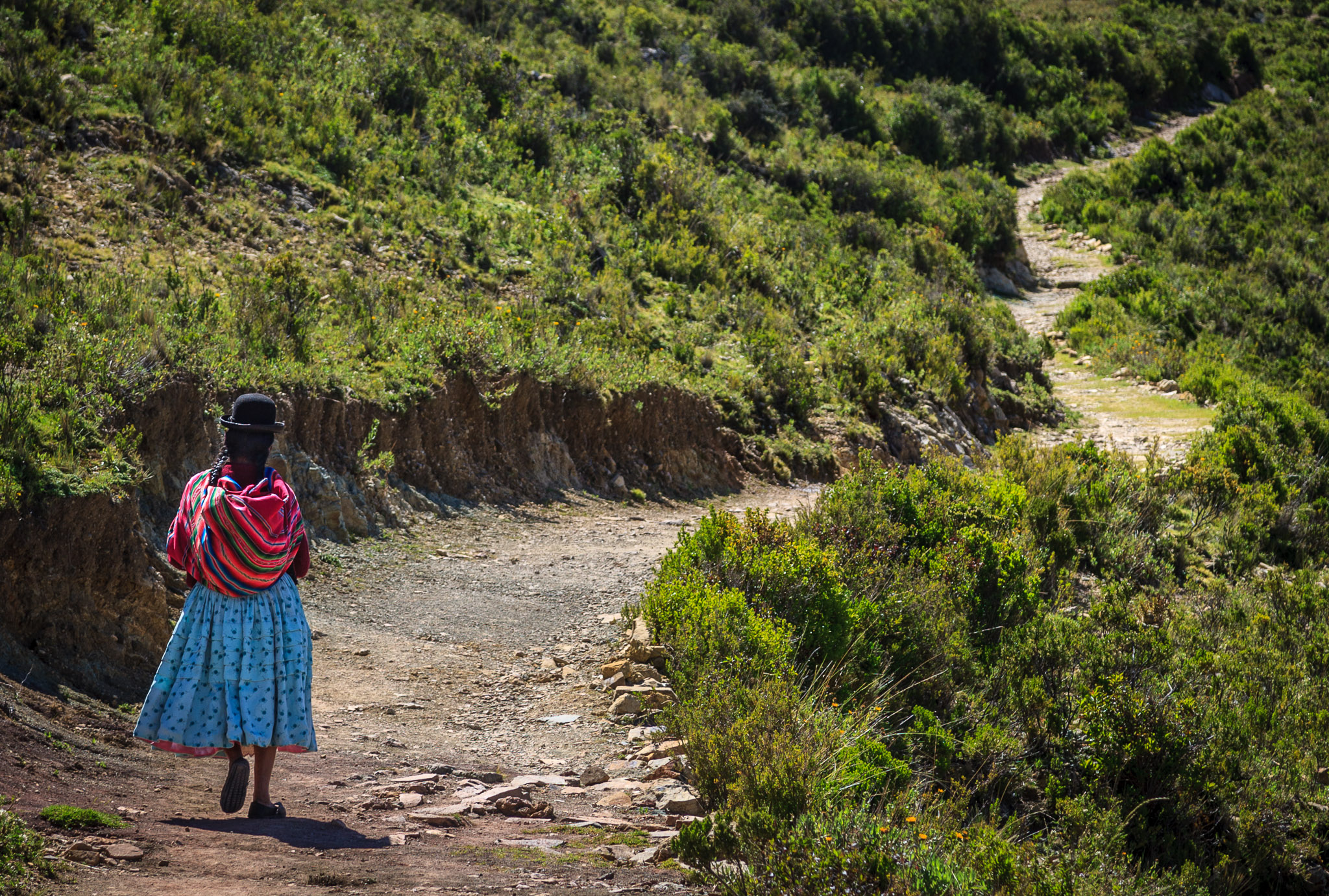 On hike to Chincana, Isla del Sol