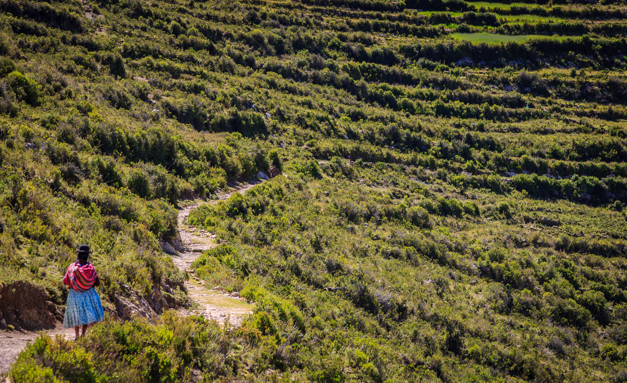 On hike to Chincana, , Isla del Sol