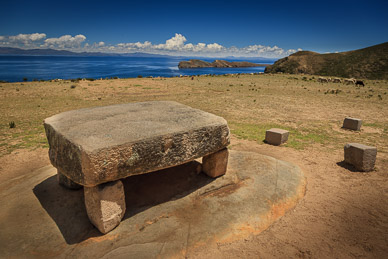 Chincana's sacred alter, the site where god Sol came down as first Inca