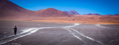 Martha out for a stroll near Laguna Colorada