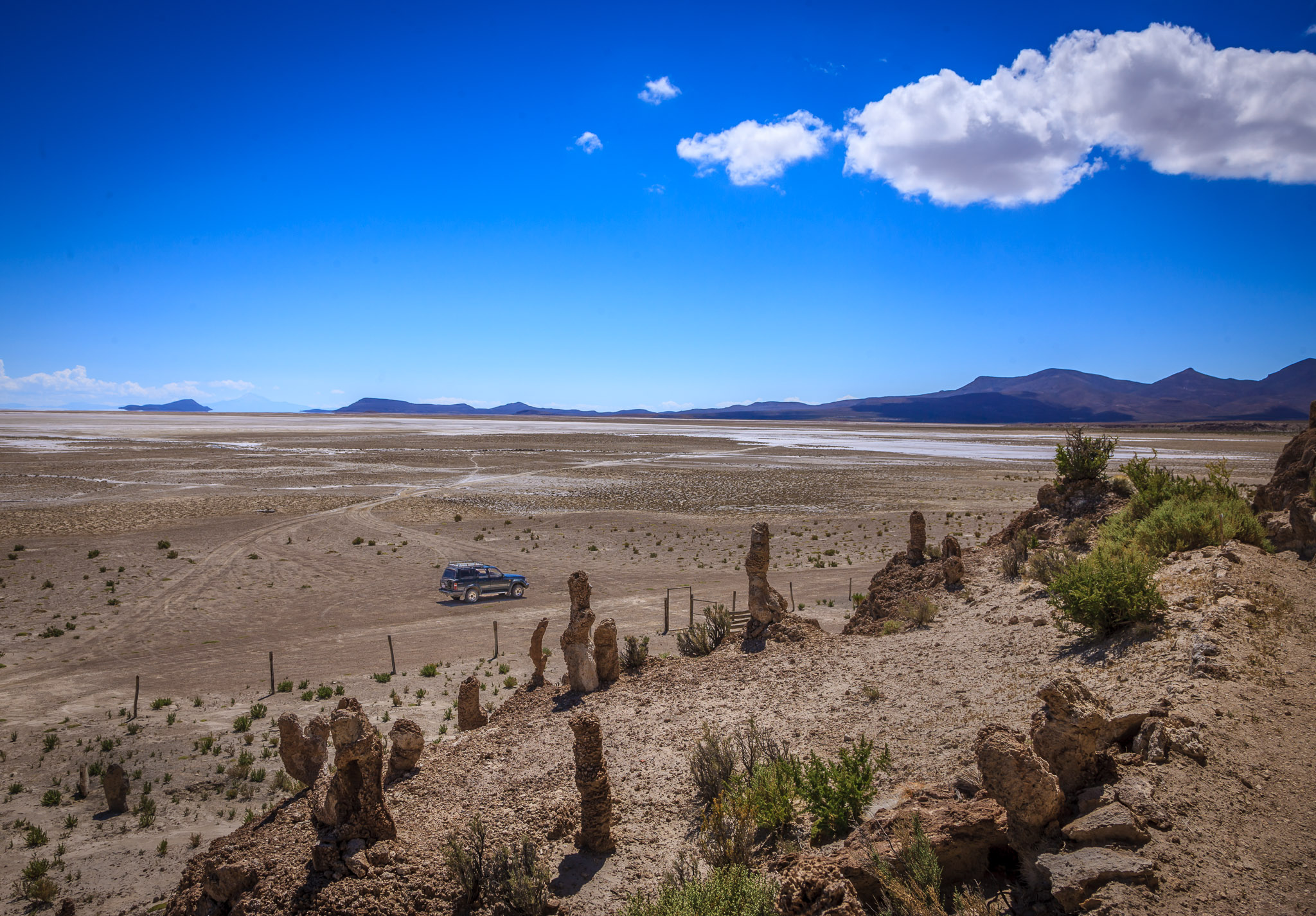 Edge of salt flats, Salar de Uyuni