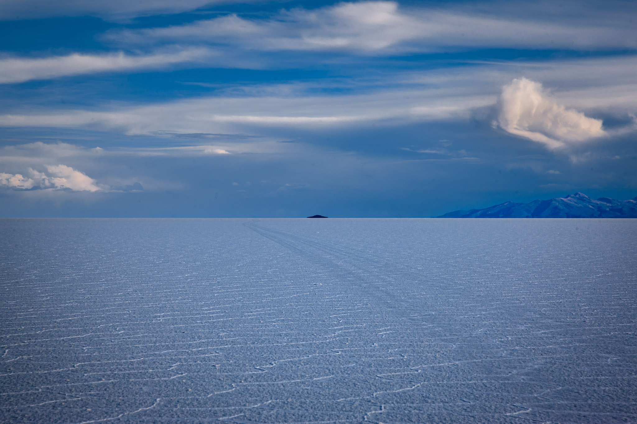 "Road" across Salar de Uyuni