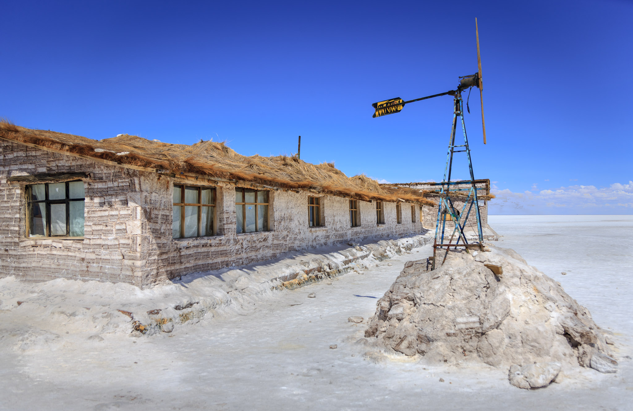 Old salt hotel out on Salar de Uyuni