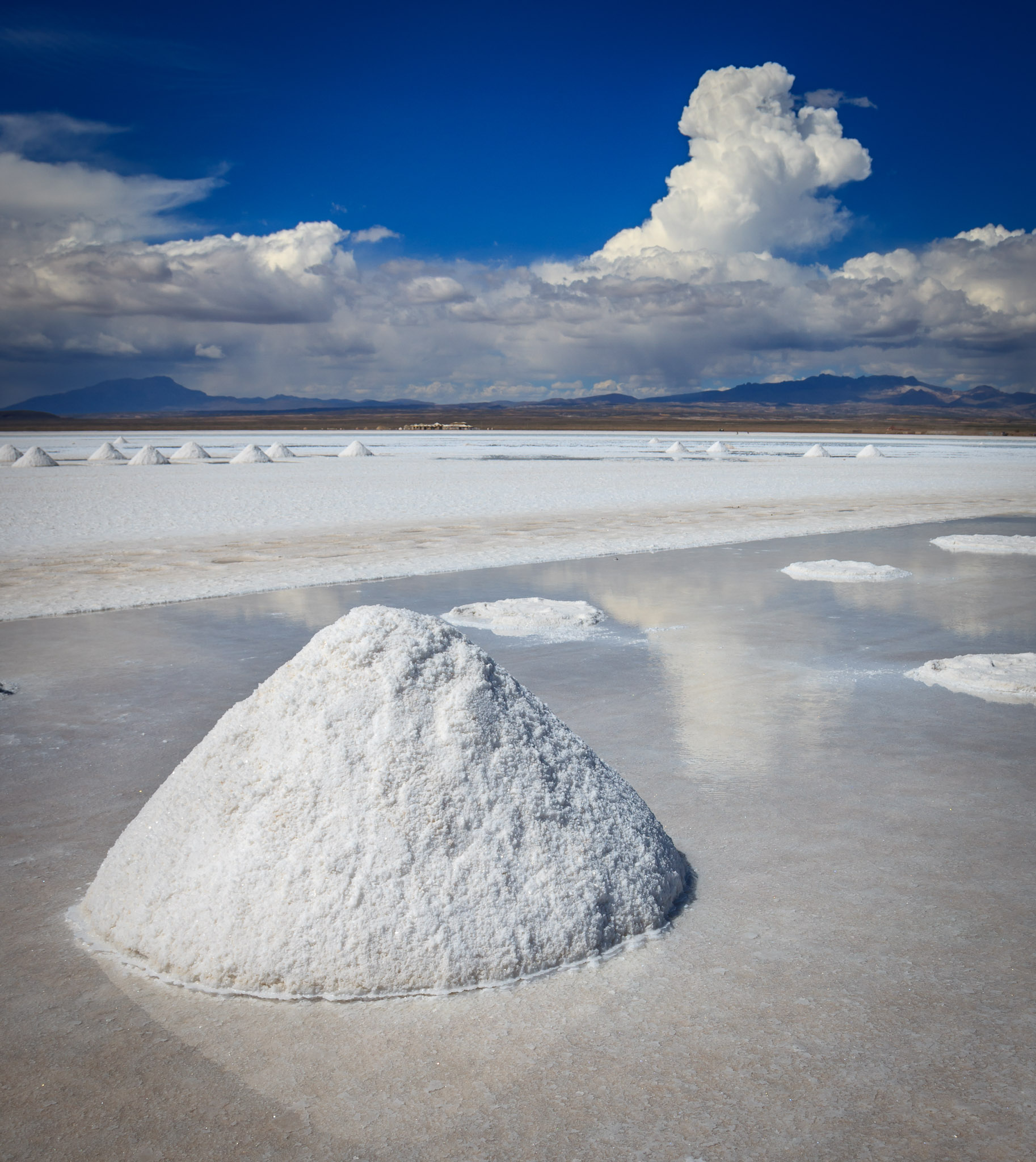 Salt "farming" in Colchani, Salar de Uyuni