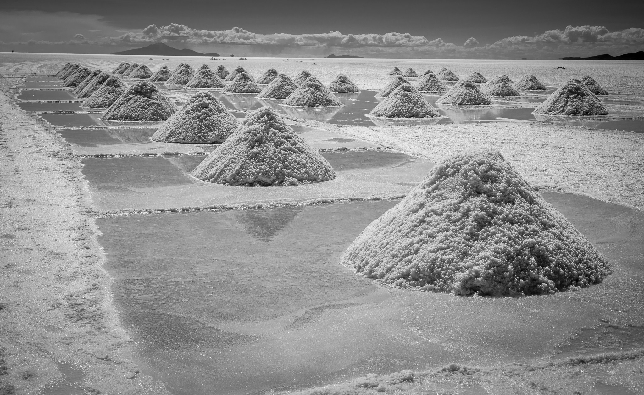 Salt "farming" in Colchani, Salar de Uyuni