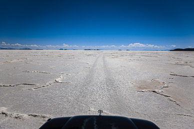 "Road" onto Salar de Uyuni