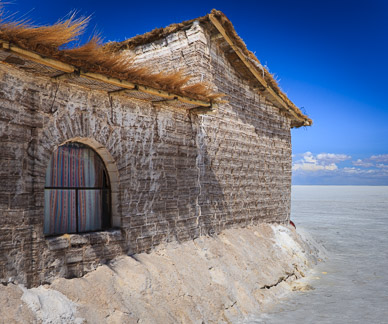 Old salt hotel out on Salar de Uyuni
