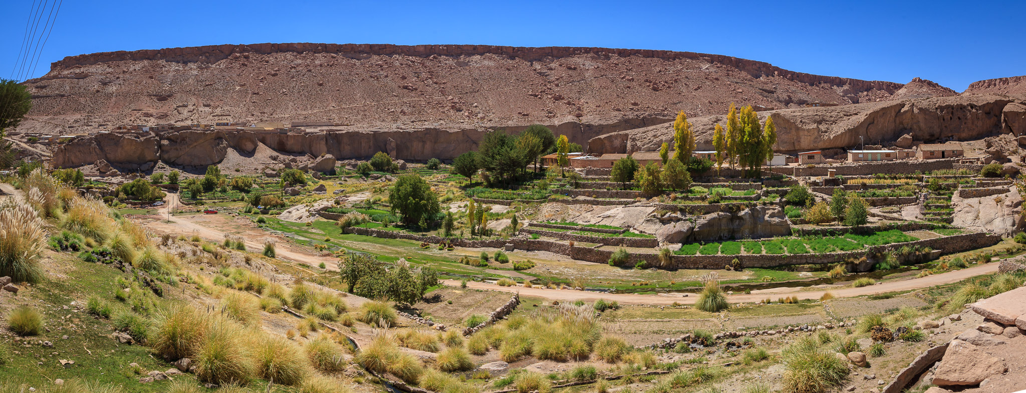 Caspana, an example of how people have long settled in green arroyos