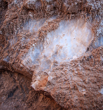 Close-up of salt formation in Valle de Luna, Cordillera de Sal
