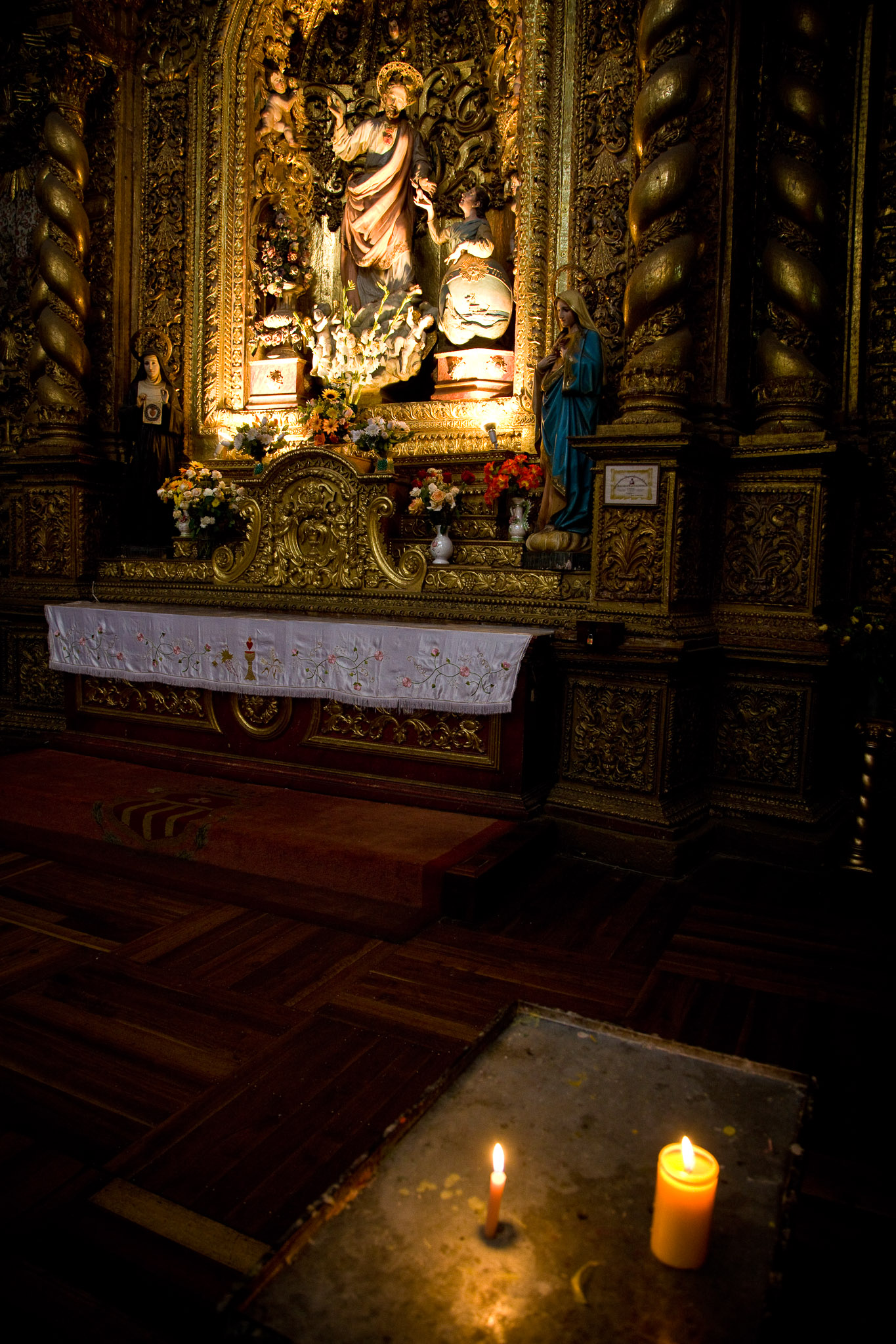 Quito is full of old colonial churches, interiors covered in gold