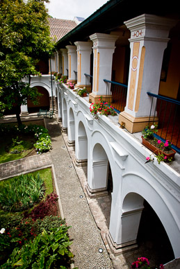 Museum courtyard in Quito