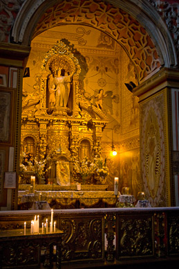 Quito is full of old colonial churches, interiors covered in gold