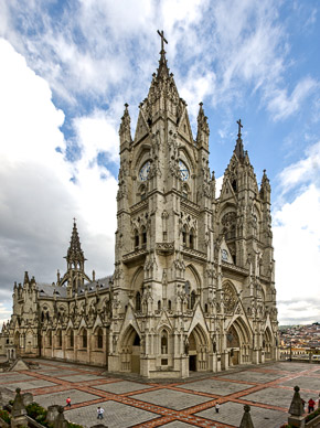 Quito's 20th century cathedral - out of character, but beautiful