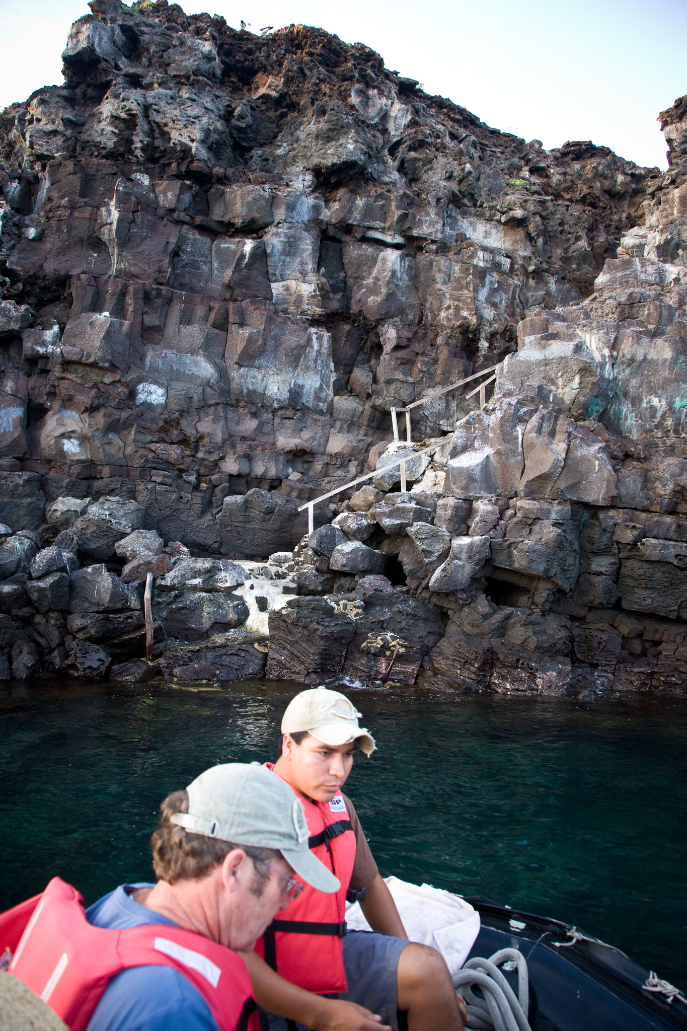 Landing on Isla Tower.  Typically we would take two naturalist hikes a day.