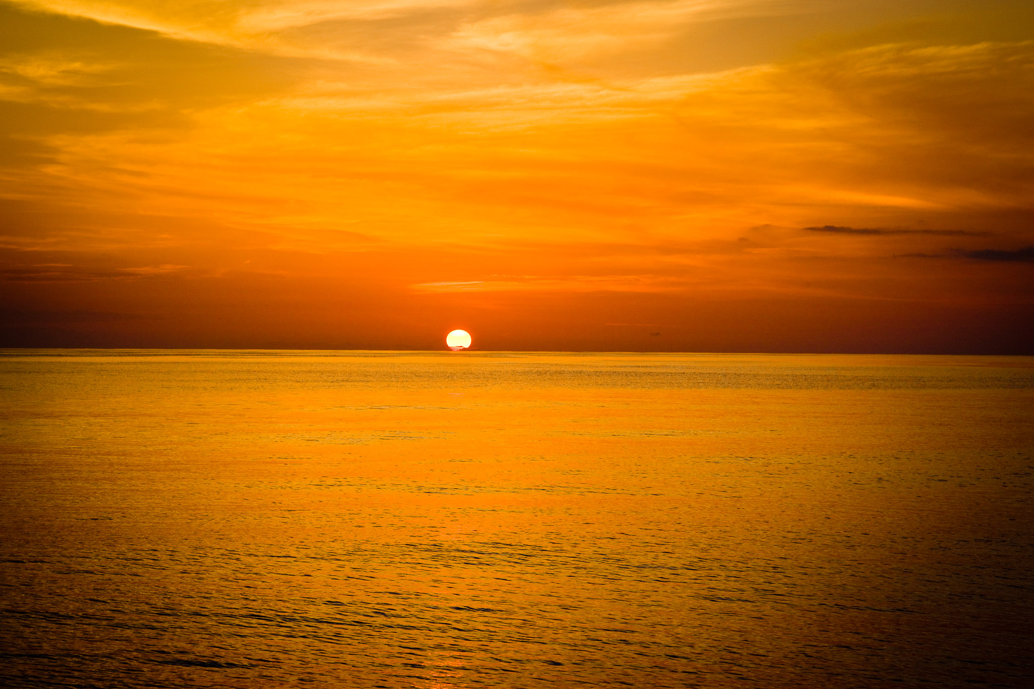 Our first Galapagos sunset