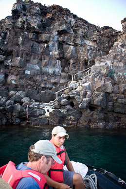 Landing on Isla Tower.  Typically we would take two naturalist hikes a day.