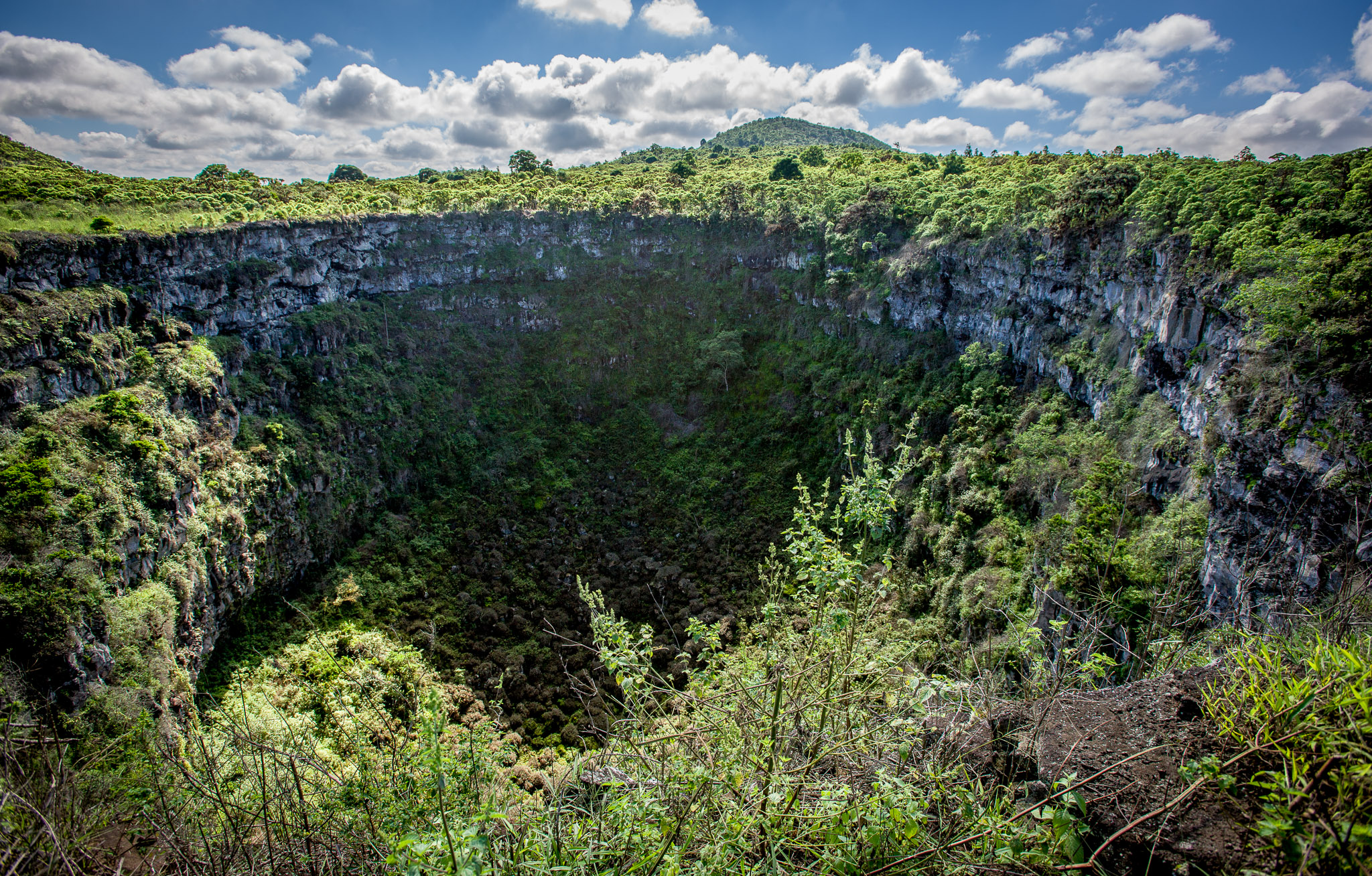 Los Gemelos twin volcanic sinkholes