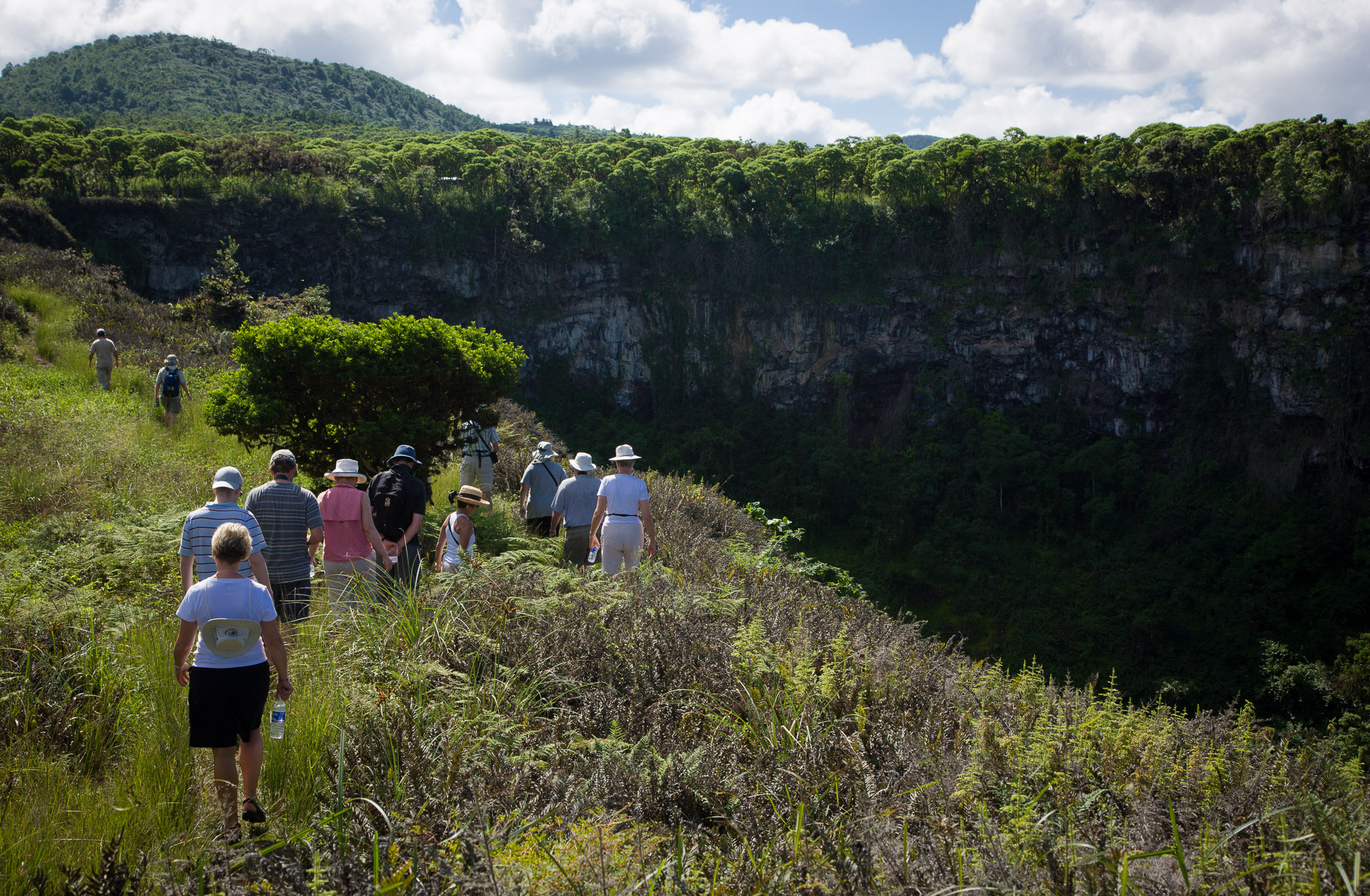 Los Gemelos twin volcanic sinkholes