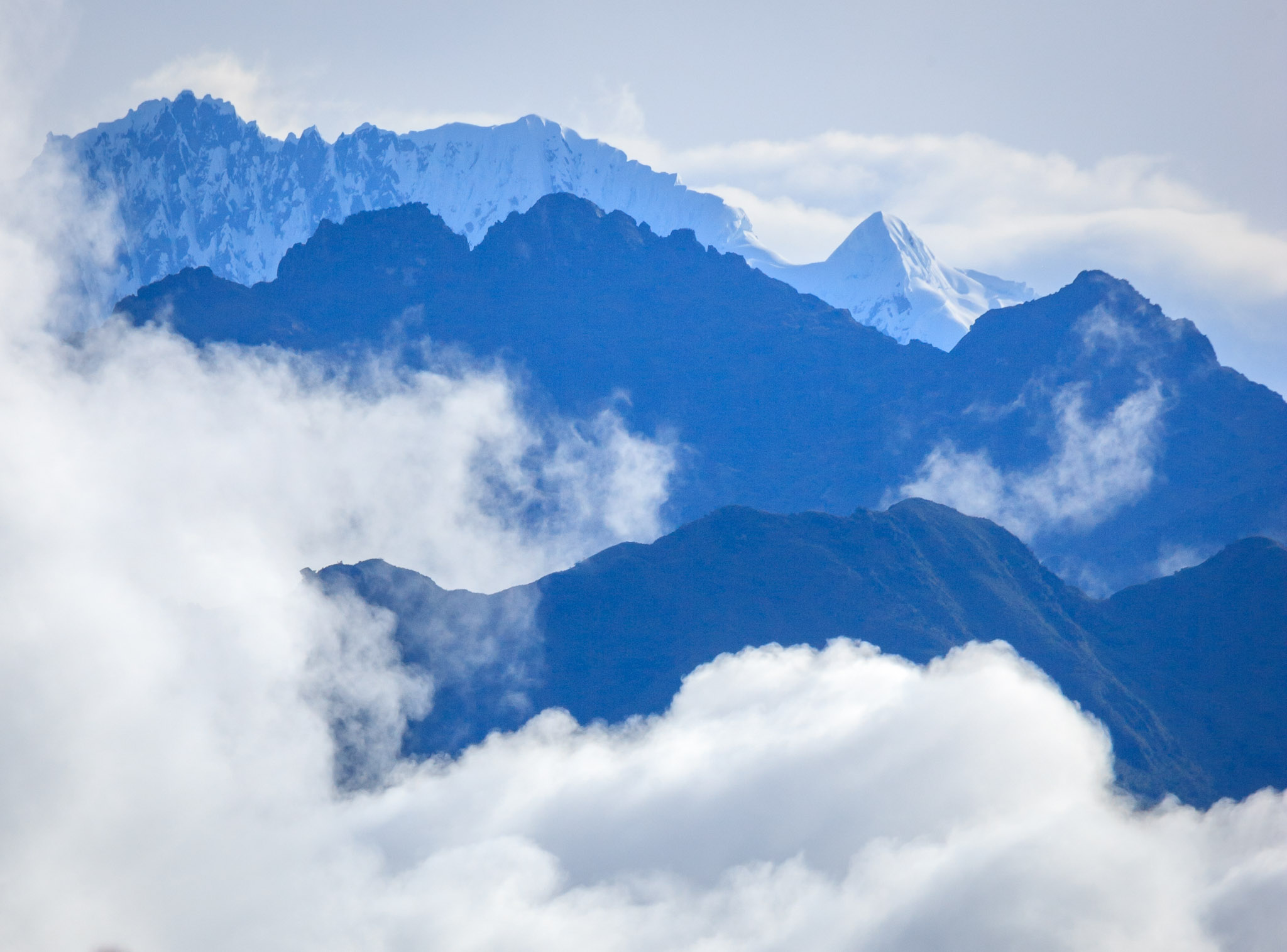 Distant mountains from Machu Picchu