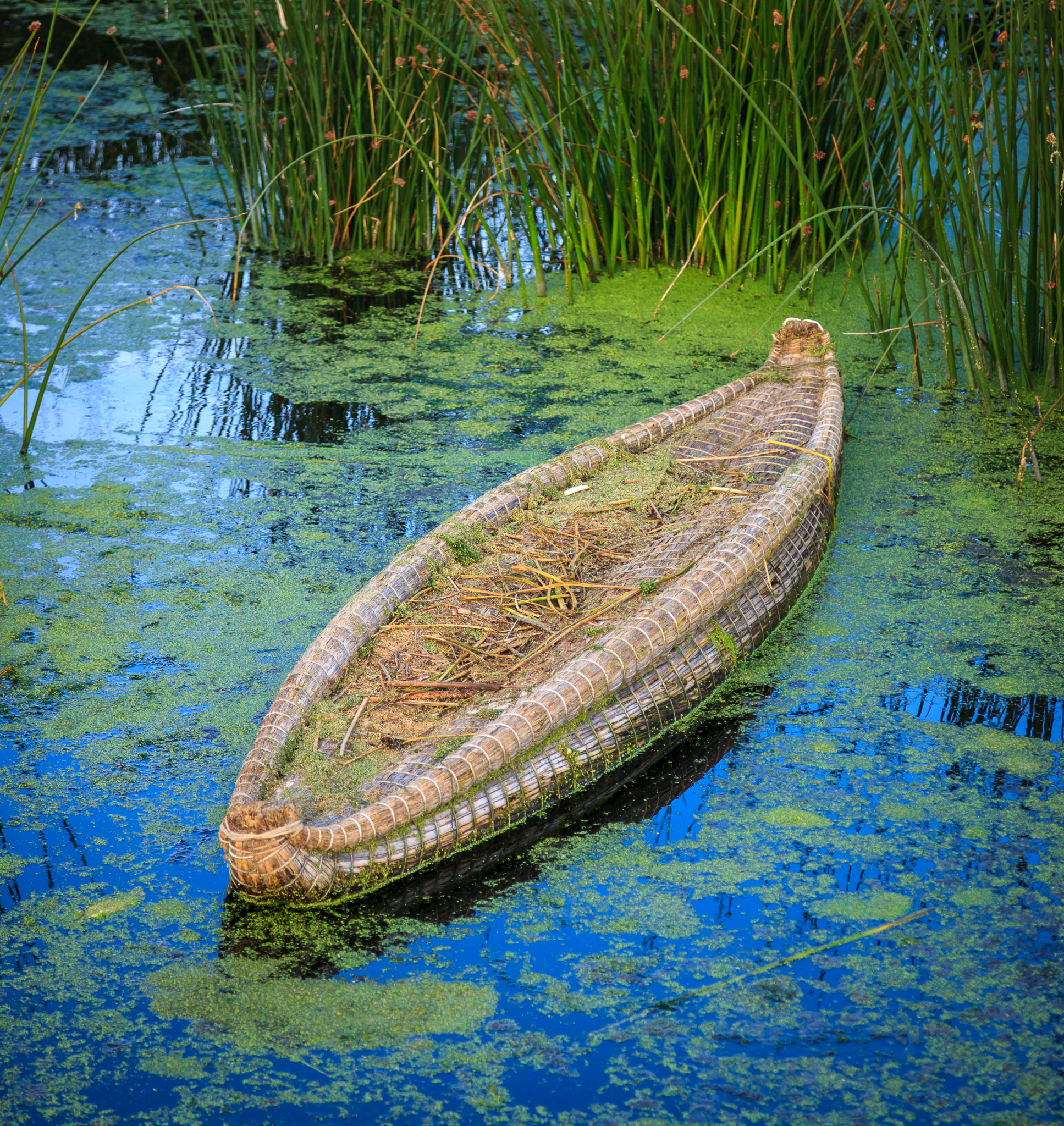 Reed boat on Lake Titicaca