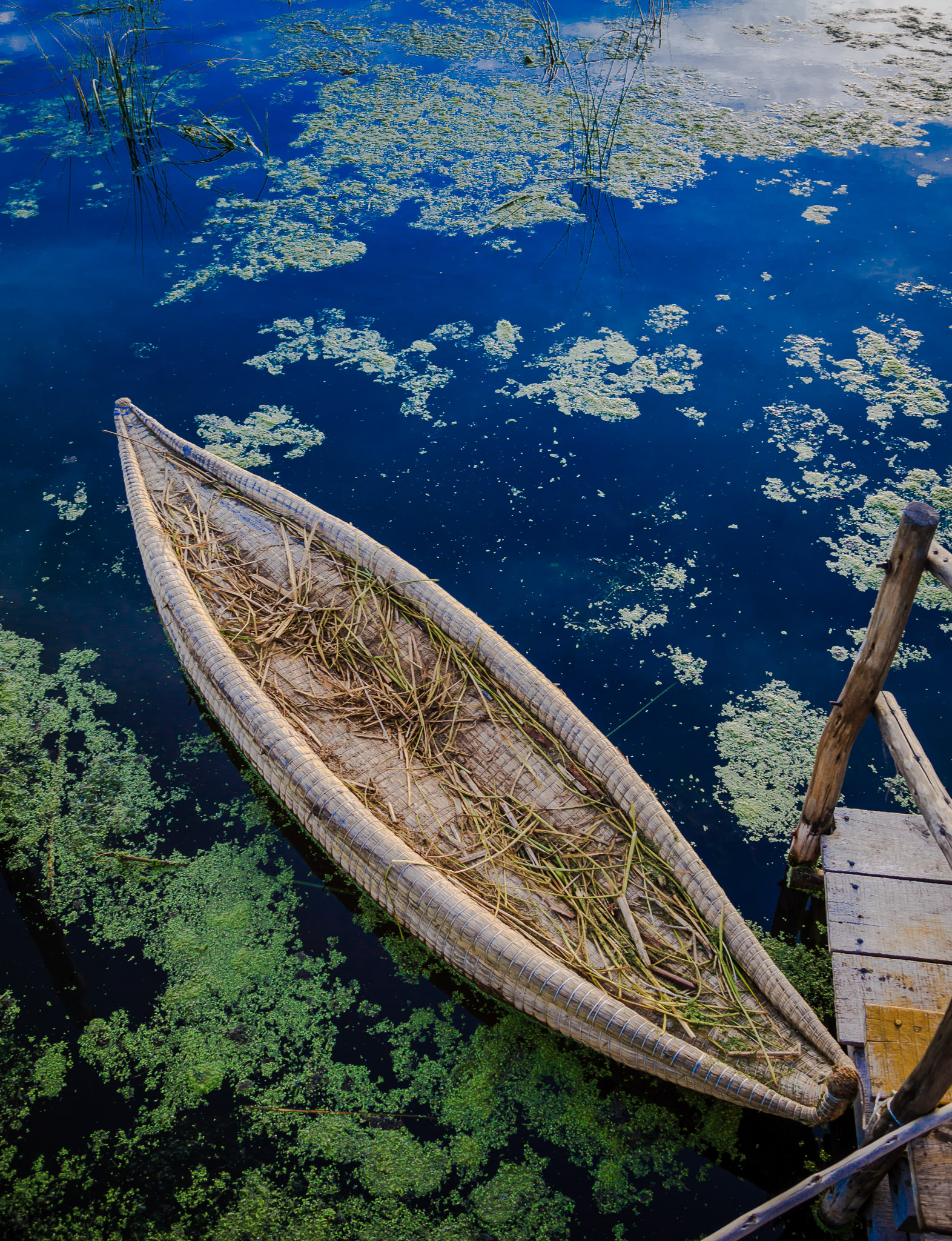 Reed boat on Lake Titicaca